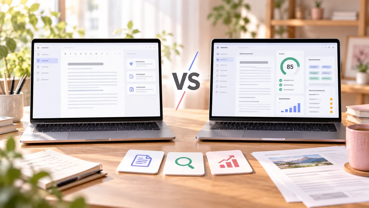 Value AI WriterとTranscopeのAIライティング環境を比較するイメージのアイキャッチ